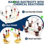 8-Circuit Science Experiment Kit for Kids Ages 8-12, STEM Electrical Light Bulb Experiments, Electric Circuit Building