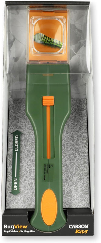 Carson BugView 5X Magnifying Glass Quick-Release Bug Catcher for Indoor and Outdoor Use, Perfect for Kids and Adults