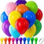 100 Pack Assorted Rainbow Latex Balloons for Birthday and Wedding Party Decorations