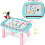 Kikidex Dark Blue Magnetic Drawing Board for Toddler Girls 1-2 Years Old Doodle Learning Toy