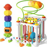 Montessori Sensory Cube Toy for Toddlers | 6 Shape Blocks for Learning, Developmental Birthday Gifts for 1-3 Years Old Baby