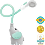 Yookidoo Baby Bath Shower Head with Elephant Water Pump for Newborns and Toddlers