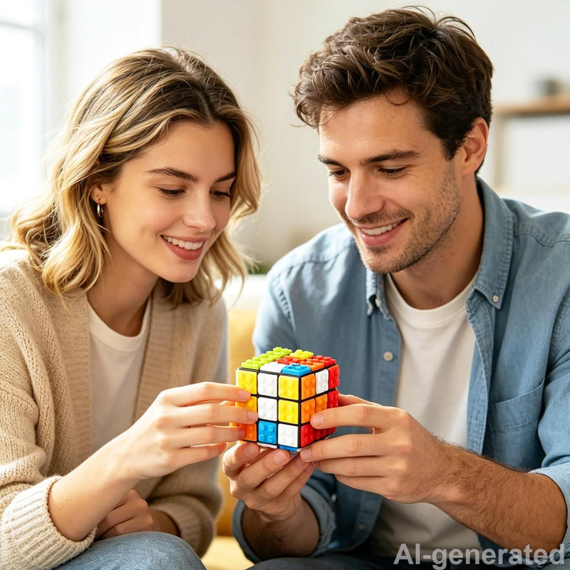 AMAZA 3x3 Speed Cube Stress Relief Fidget Toys Black 3x3x3 Magic Cube Puzzles Toy Sturdy and Smooth Cubes Toy Game Puzzle Toys for Kids and Adults
