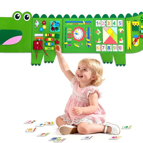 Montessori Busy Board for Toddlers 3-5: Sensory Wall Activity Center for Fine Motor & Cognitive Development