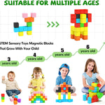 Hiwawind 40pcs Magnetic Blocks -Ideal Gifts for 3 4 5 6 Year Old,STEM Learning Toys for 3-5 Year Old Boys & Girls, Safe & Strong Building Blocks with ASMR Sounds,Classroom Must Haves