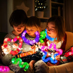 Glow Sticks Camping Essentials for Toddlers - 6 PCS LED Light Up Pop Tube Wand Toys