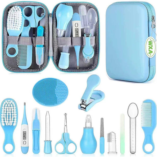 Baby Grooming Kit, Infant Safety Care Set with Hair Brush Comb Nail Clipper Nasal Aspirator,Baby Essentials Kit for Newborn Girls Boys