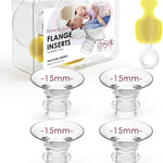Nursi Luna Flange Sizing Kit, Flange Inserts for 24mm Breast Pumps, 10PCS | 13/15/17/19/21mm, Includes Nipple Sizer for Flanges to Find the Right Fit, Soft Silicone for Comfortable & Efficient Pumping