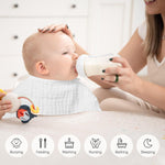 Burp Cloths Large, Muslin Burp Cloths for Baby, Extra Absorbent and Soft, 6 Layers 20 by 10 Inches 100% Cotton (White Large 4 Pack)