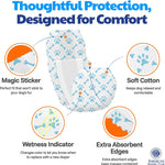 American Kennel Club Male Dog Wrap, Disposable Diapers with Wetness Indicator, Medium, 50 Count