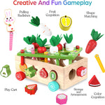 Montessori Wooden Educational Toys: Shape Sorting, Fruit Recognition, and Fine Motor Skills for 1-3 Year Olds