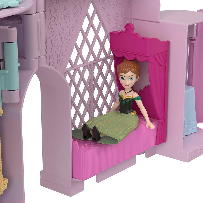 Mattel Disney Frozen Toys, Storytime Stackers Anna's Arendelle Castle, Stackable Doll House with Small Doll, Olaf & 7 Pieces, Inspired by The Movies