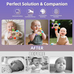 Silicone Baby Teether Rings for 0-6 and 6-12 Months Newborn Infant Relief Chew Soothing Sore Gums BPA Free