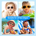 Baby Infant & Toddler Sunglasses with Strap, Boys & Girls 0-24Months, UV400 | Flexible TPEE Rubber Frame, Comfortable Fit, Outdoor Travel Ready