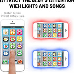 Wolmund Toy Learning Play Cell Phone with 8 Functions and Dazzling Lights for Toddler and Baby