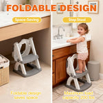 Potty Training Toilet for Toddlers, 2-in-1 Potty Training seat, Anti-Slip | SKYROKU, Fits Round & Elongated Toilets, 6 Heights, Splash Guard, Foldable, Holds 200+ lbs, Step Stool, Dishwasher Cushion