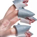 AQKILO 5-Piece Shark Finger Puppet Set, Premium PVC Ocean Animal Theater Props, Eco-Friendly Novelty Toys for Kids and Adults, Ideal Gifts and Party Favors.