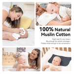 Burp Cloths Large, Muslin Burp Cloths for Baby, Extra Absorbent and Soft, 6 Layers 20 by 10 Inches 100% Cotton (White Large 4 Pack)