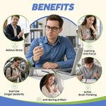 Fidget Toys Adults Stress Relief: 4 Pack Quiet Desk Fidget Clicker for ADHD Focus & Stress Relief, Sensory Desk Toy for Office, Meetings, Work, Travel