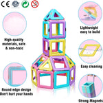 Tolnetr Magnetic Tiles Toys for 3 4 5 6 7 8+ Year Old Boys Girls Upgrade Macaron Castle Blocks Building Set for Toddlers STEM Creativity/Educational Toys for Kids Age 3-6 Christmas Birthday Gifts