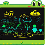 8.5 Inch LCD Doodle Board Tablet Toy - Green Dinosaur Drawing Pad for Kids 2-6 Years Old - Christmas and Birthday Gifts