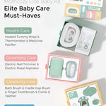 Momcozy Elite Baby Kit, Superior Baby Shower Gift & Registry Essential Kit | Grooming&Health&Cleansing Care Set,Electric Nail File & Nasal Aspirator,Tummy Wrap,Thermometer,Bath Brush,Teether,Storage Bag