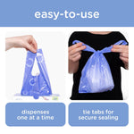 Ubbi Disposable Baby Diaper Sacks, Lavender Scented, 400 Count | Easy-To-Tie Tabs, Made from 50% Recycled Material, Disposable On-The-Go Bags, Diaper Bag and Travel Essential