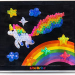 Lite Brite Classic Retro Art Toy Kit for Kids with 206 Pegs and 6 Design Templates