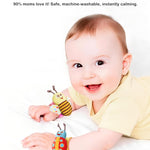 Bloobloomax Wrist Rattle Socks and Foot Finder Set for Baby Boys and Girls 0-36 Months
