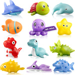 Hely Cancy Infant Bath Toys, No-Hole Design for Safe & Easy Cleaning, 18+ Months