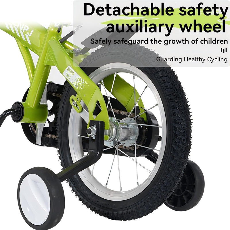 BMX style 16 inch kids' bicycle with adjustable design and training wheels for boys and girls ages 4-7