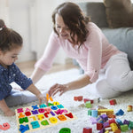 Attmu wooden alphabet puzzles for toddlers, shape ABC puzzle, preschool educational toys gift for girls and boys