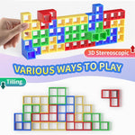 Ziogogco balance stacking blocks game, 48 pieces, ABS material, 4 colors, family and party gift for kids or adults