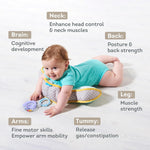 Taf Toys Baby Tummy Time Support Pillow | Comfortable, Ergonomic Design for 2-6 Month Olds, Detachable Toys