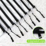 YOPCDJ 24 Pack Mesh Zipper Pouch Bags Small, Zipper Pencil Pouches, 9.2 x 4.7 in Clear Pencil Pouch Bulk, Pencil Bags with Zipper for Travel Storage, Black
