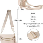 FEIBOON Spacious Nylon Crossbody Bag Bum Bag Handbags Wallets Purses Trendy Shoulder Bag for Women