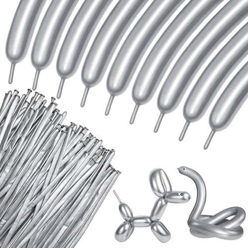 100pcs Black 260q Long Balloons for Animal Modeling and Party Decorations