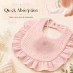 Baby Muslin Bibs,6 Pcs Drool Bandana Bibs for Baby Girl Drooling and Teething,Soft and Absorbent Cotton for Newborn