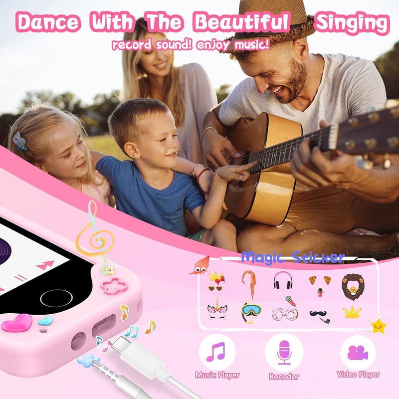 Multifunctional Kids Smart Phone with Dual Camera, Games & Music Player, Toddler Learning Toy, Ages 3-10