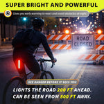 Water-Resistant Bike Light Set for Night Riding, USB Rechargeable Front and Rear Lights with Bell for Safety, 4+5 Modes for Men, Women & Kids