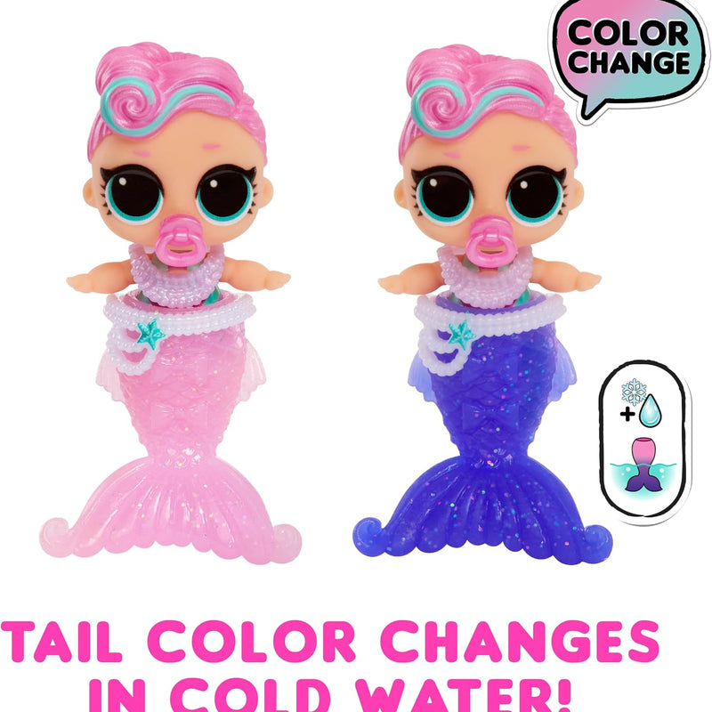 LOL Surprise Mermaids Baby Sisters with Color Change Tail, 8 Dolls to Collect, Fashion Accessories, Great Gift for Kids Ages 4+