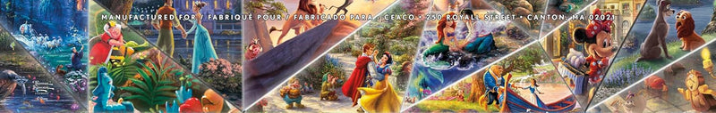 Buffalo Games Thomas Kinkade Disney Collage Jigsaw Puzzle, a 2000-Piece Premium Art Collection for Adults, Showcasing Immersive Disney Scenes and Proudly Made in the USA for an Enchanting Puzzling Experience.