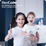 RexCodar Ultrasonic Kids Electric Toothbrush, IPX7 Waterproof, 5 Modes, Cartoon Astronaut, 60S Timer