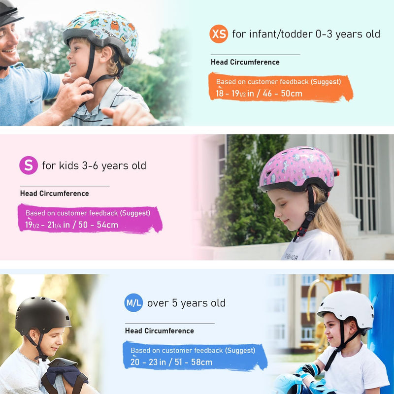 Mountalk Kids Bike Helmet for Infants to Youth Boys and Girls - CPSC and ASTM Certified