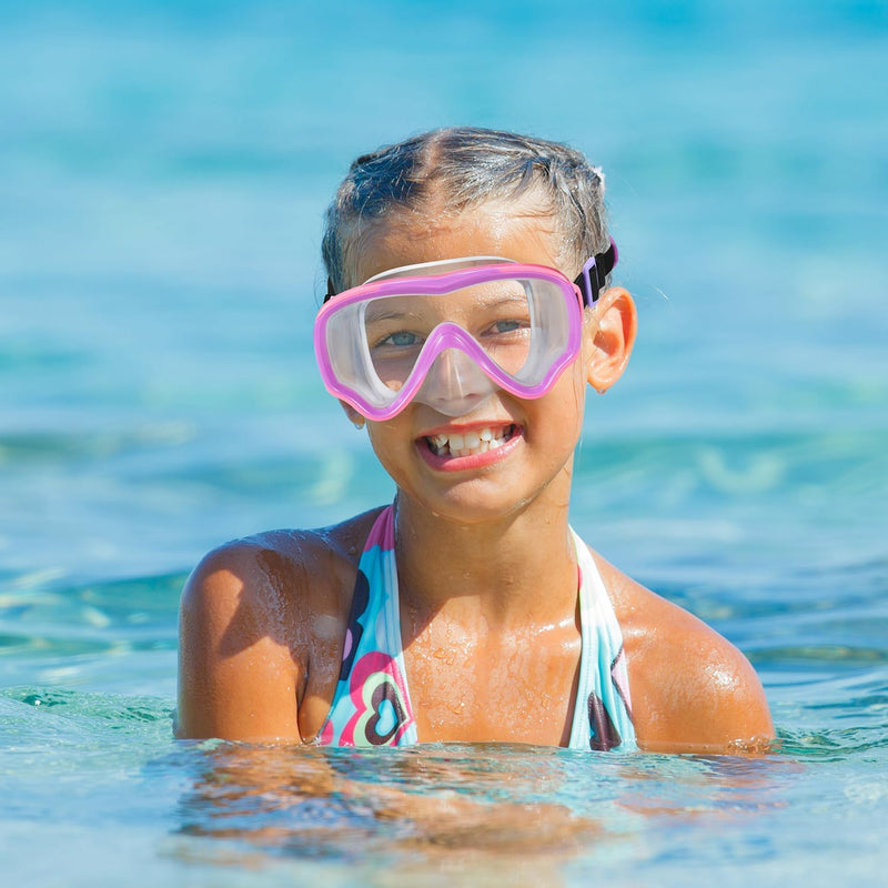 Swim Goggles Kids 6-14, Diving Mask No Tangle Strap，Water Goggles Nose Cover for JR / Youth