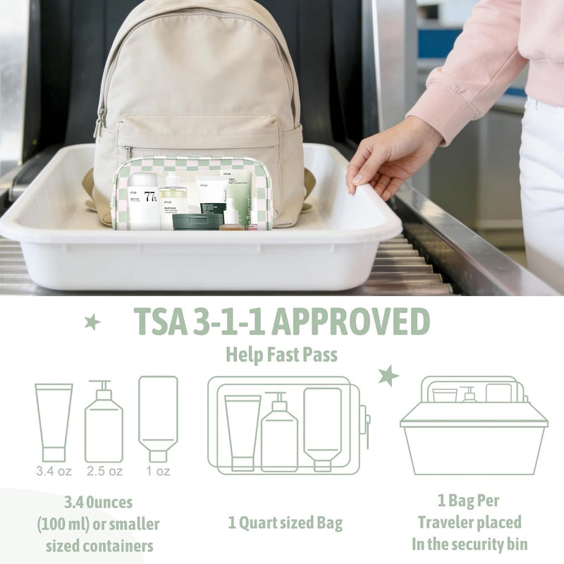 5PCS Diaper Bag Organizer Pouch Set,TSA Approved Toiletry Bag, Waterproof TPU Makeup Bag Set, Travel Organizer Bags for Women and Kids，Mothers Day Gifts