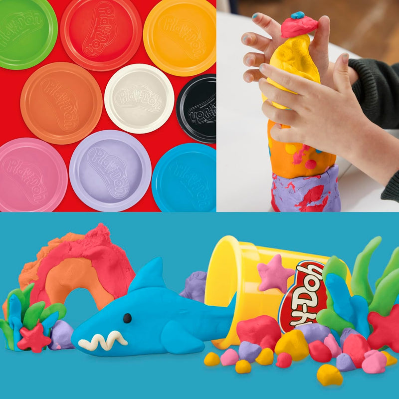 Play-Doh bulk pack of 48 cans, 6 sets of 8 colors, 3oz modeling compound for back to school, classroom, and preschool toys