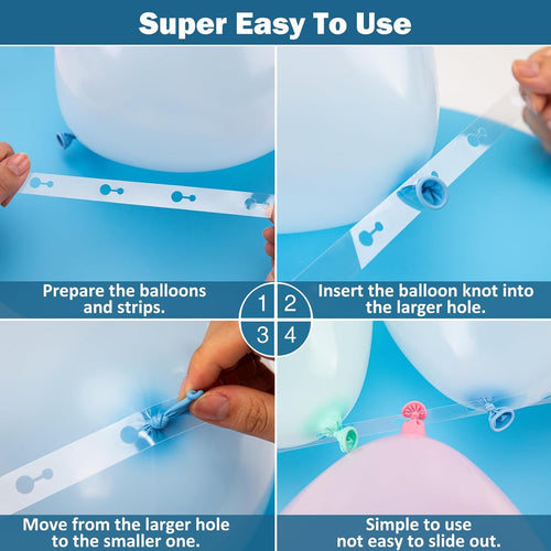 KICNIC Balloon Arch Kit with 32.8ft Tape Strips & 200 Glue Dots for Party, Wedding, Baby Shower Decor