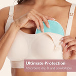 Momcozy Reusable Breast Pads, Breastfeeding Essentials, Thick 6PCS | Washable, Dry-wet Bag, Wash Bag, Portable for Travel, Super Absorbent, and Large Capacity