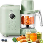 Bear Baby Food Maker Steamer&Blender with Dual-Layer Steam Baskets, 18.5oz | OneStep Baby Food Processor Puree Maker Grinder Mills Bottle Warmer, Sterili-zing for Healthy Homemade Baby Puree, BPA-Free
